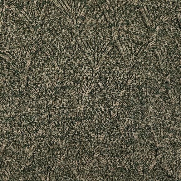 Eight Eight Eight Turtleneck Sweater Womens Small Green Tan Marled Diamond Knit - Picture 9 of 12